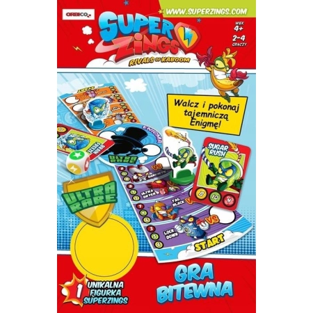 Super Zings Gra Planszowa Bitewna + figurka Enigma